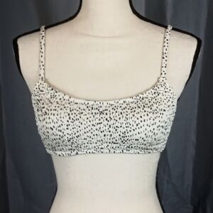Xhilaration Bikini Top. Black and White Spotted, Size M